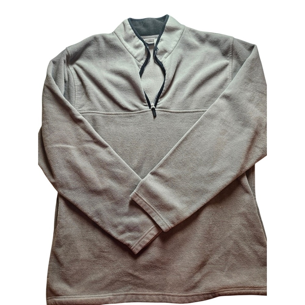 Foot Locker Mens 3XL Gray Quarter Zip Fleece Pullover Mock Neck Sweater Jacket